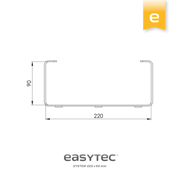 Flachkanal an die Decke schrauben